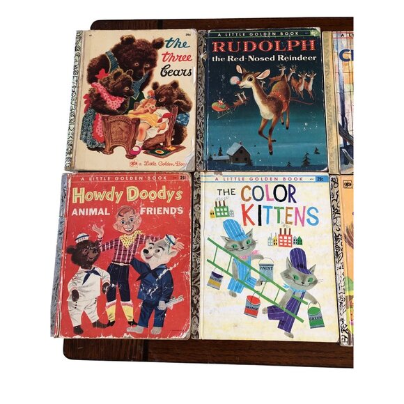 Vintage Little Golden Book Lot Of 8 Childrens Story Books Howdy Doody Rudolph - Picture 2 of 16